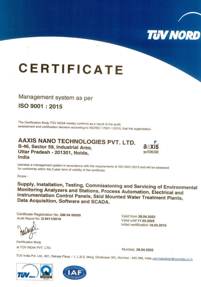 Tub Nord Certificates - Aaxis Nano