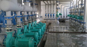 Water pumping station and industrial interior pipes